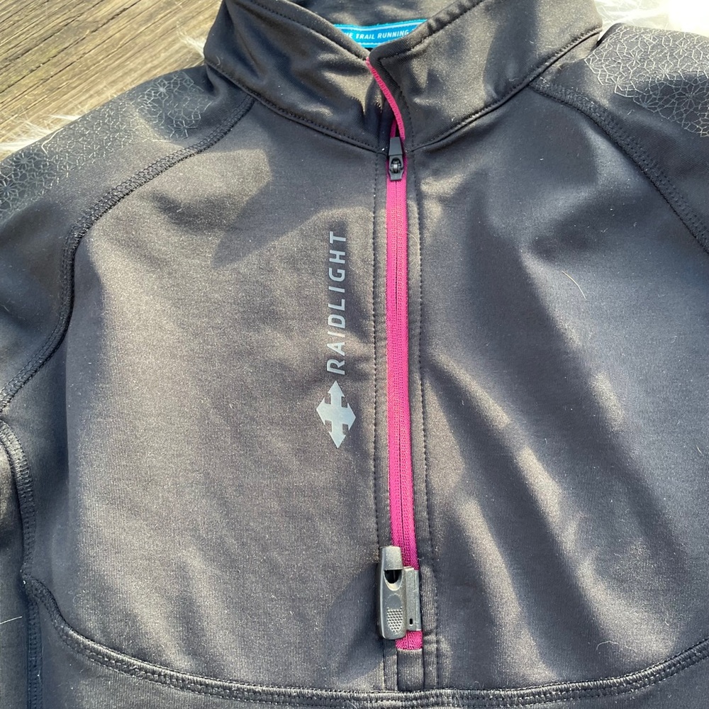 Black and Pink Half-Zip Pullover